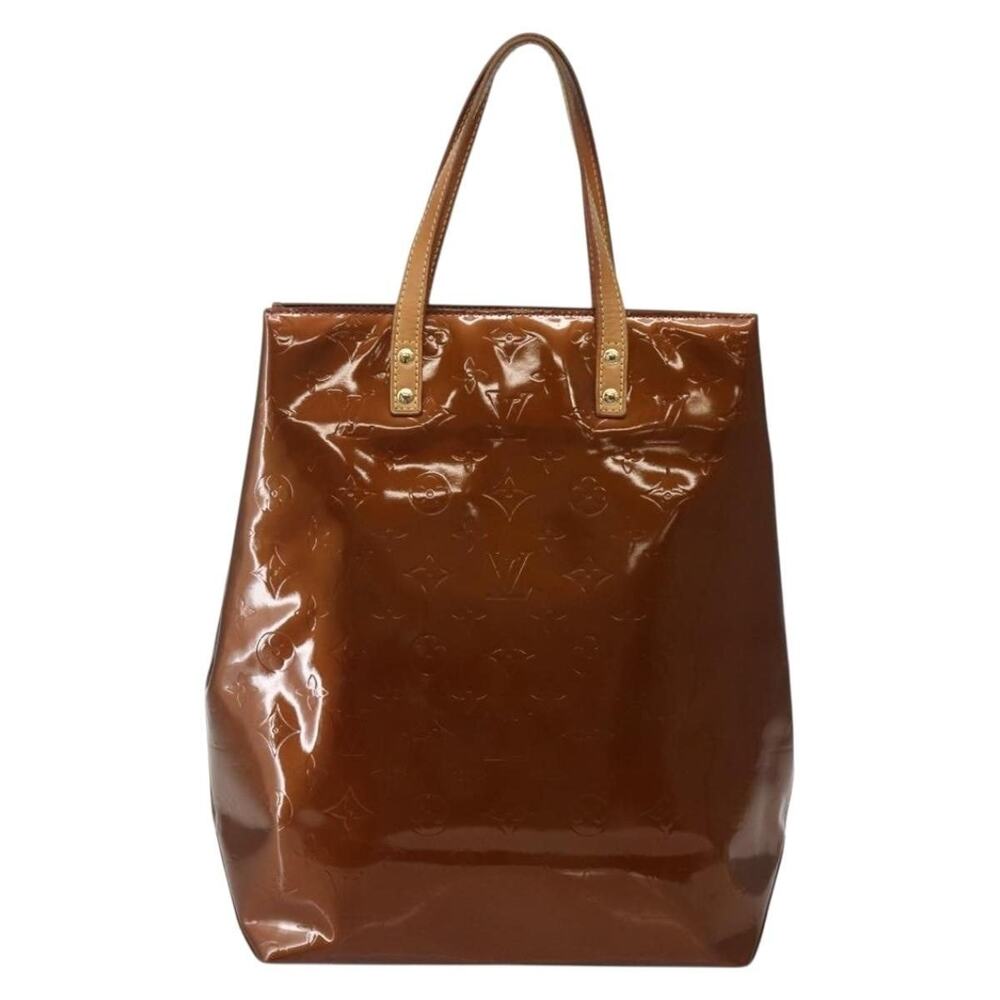 Louis Vuitton Monogram Vernis Reade MM Handbag Bronze